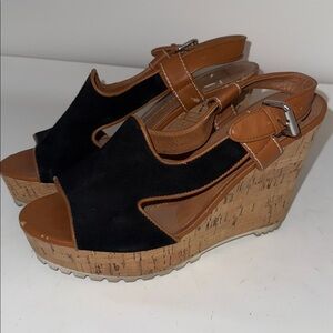 Dolce Vita DV WEDGE CORK HEEL SANDALS 8.5